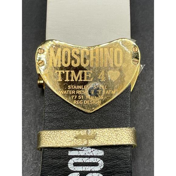 Vintage Moschino Time 4 Gold Tone Heart Shaped Watch 3ATM Water Resistant main image 5